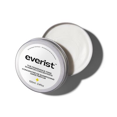 Everist The Fragrance-Free Shampoo Concentrate, Cleansing, Hydrating and Soothing for All Hair Types, Sensitive Skin, Gentle On All Scalps, Plant-based, Aloe Vera, 3.4 fl oz, 50 Washes, TIN