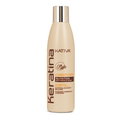 KATIVA Hair Conditioner, 8.45 Fl Oz, Rebuild Strengthen Damaged Hair, Sulfate Free, Gluten Free, Paraben Free, Salt Free with Hydrolyzed Keratin Ceramides for Soft, Shiny and Nourished Hair