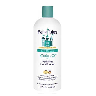 Fairy Tales Curly Q Kids Conditioner - Hydrating for Curly and Multi-Cultural Hair Types, Paraben-Free, Sulfate-Free, Gluten-Free, Nut-Free - 32 oz