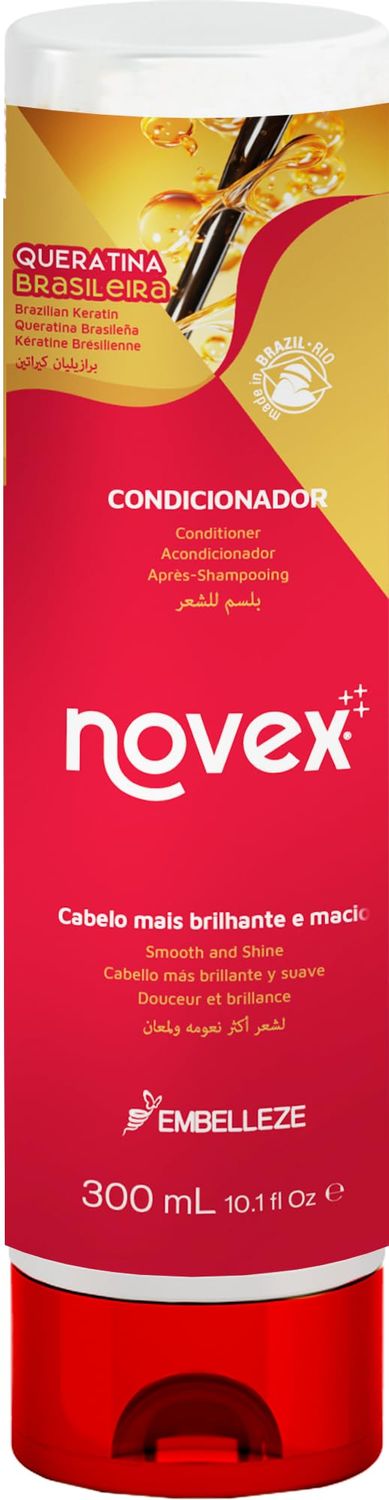 Novex Brazilian Keratin Conditioner, 10.14 oz. - Reconstructive Keratin, Frizz control Damage Repair