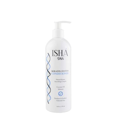 ISHA DNA Keratin Treatment System Conditioner - Sulfate and Parabens Free - Perfect for Keratin Treated Hair - Infused with Coconut Oil - For All Hair Types. (16 Fl Oz.)