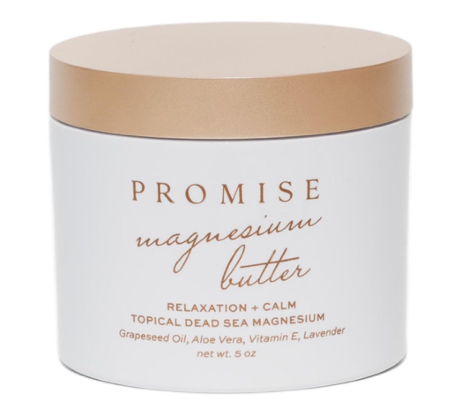Promise Magnesium Butter for Sleep, Muscle Soreness and Leg Cramps, with Dead Sea Minerals, Vitamin E and Shea Butter, Topical Magnesium for Calming and Relaxation 5 oz jar- Lavender, Made in the USA