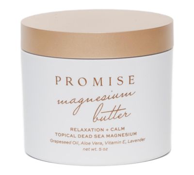 Promise Magnesium Butter for Sleep, Muscle Soreness and Leg Cramps, with Dead Sea Minerals, Vitamin E and Shea Butter, Topical Magnesium for Calming and Relaxation 5 oz jar- Lavender, Made in the USA