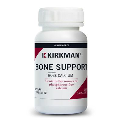 Kirkman Bone Support Calcium Supplement, 180 Vegetarian Capsules, Bone Strength Supplements to Help Maintain Density, Five Sources of Phosphorus-Free Calcium, Vitamin C, D Magnesium