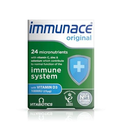 Vitabiotics Immunace Original - Advanced Micronutrient and Immune System Support Vitamin C, Zinc, and Selenium - 30 Tablets