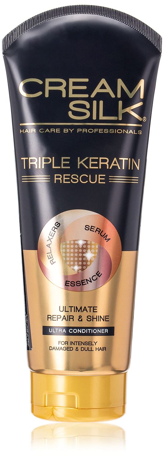 Cream Silk Triple Keratin Rescue Ultimate Repair Shine Conditioner, 340mL, Unisex