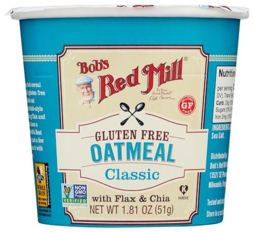 Bob&#39;s Red Mill Gluten Free Oatmeal Cup Classic with Flax Chia (Pack of 12) by Bob&#39;s Red Mill