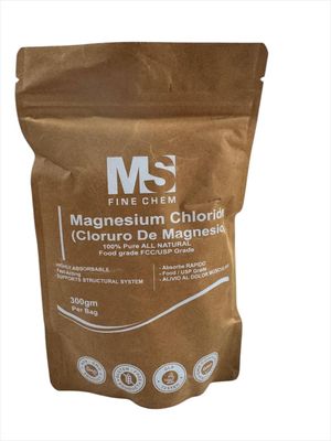 Cloruro de Magnesio 100 Pure Magnesium Chloride Food Grade 300 Grams Edible Magnesium Highly Absorbable for Daily use as Supplement or Magnesium Oil up to 600 Servings 10.58 Oz
