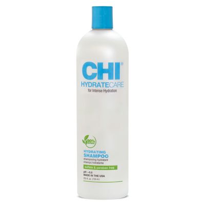 CHI HydrateCare Hydrating Shampoo, Balances Hair Moisture and Protects Against Damage and Hair Breakage, Sulfate, Paraben, Cruelty-Free, 25 Oz
