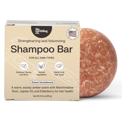 The Earthling Co. Shampoo Bar - Promote Hair Growth, Strengthen Volumize All Hair Types-Paraben Free formula wNatural Ingredients for Dry Hair (Sweet Sandalwood, 3 oz)