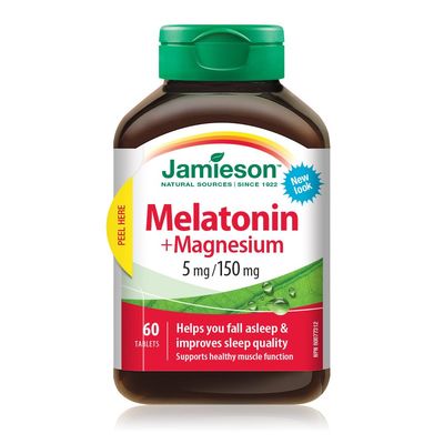 Jamieson Melatonin with Magnesium 5mg150mg, 60 Tablets