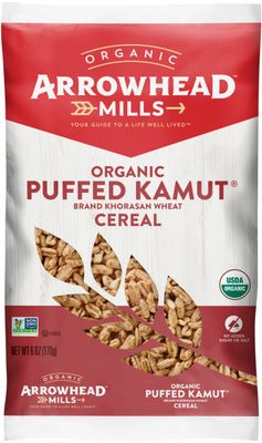 Arrowhead Mills Organic Puffed Kamut Cereal, 6 oz Bag (Pack of 12)