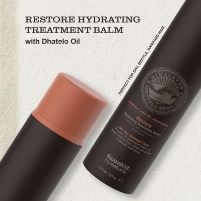 Tweak d by Nature - Restore Hydrating Treatment Balm, for Men and Women, Controls Frizz and Moisturizes Hair for Soft Feel and Healthy Shine, Cruelty Free (6 ounces)