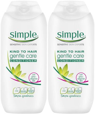 Simple Kind To Hair Gentle Care Conditioner, 6.7 Ounce 200 Ml (Pack of 2)