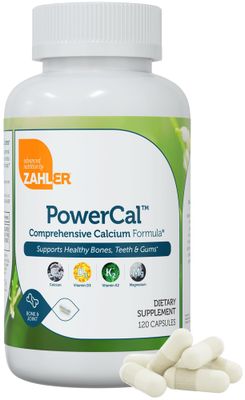 Zahler PowerCal - Calcium D3 K2 Magnesium Supplement - Teeth, Gums Bone Strength Support - Kosher Bone Health Calcium Supplement for Women Men with Vitamin D3 K2 and Magnesium (120 Capsules)