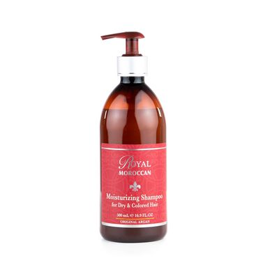 Royal Moroccan Moisturizing Shampoo Dry Hair Shampoo for Color Treated Frizzy Hair Argan Oil Hair Products (500 ml 16.9 oz)