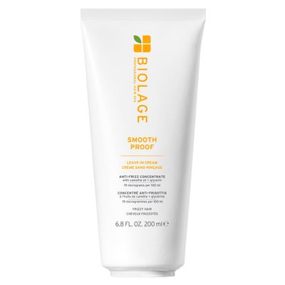 BIOLAGE Smooth Proof Leave-In Cream - Frizz Control Manageability, Anti-Frizz Leave-In, Infused with micro-dosed with Camellia Oil Glycerin, Vegan Paraben-Free, 6.8 Fl Oz, packaging may vary