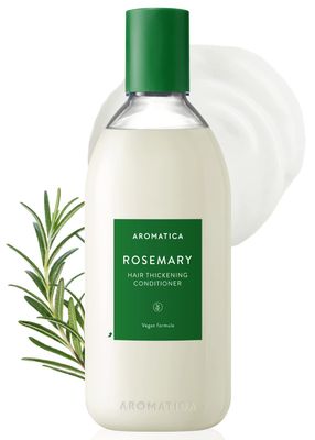 AROMATICA Rosemary Hair Thickening Conditioner 13.53oz400ml, Vegan Hair Conditioner for damaged hair and dry hair - Moisturizing Conditioner For Men and Women