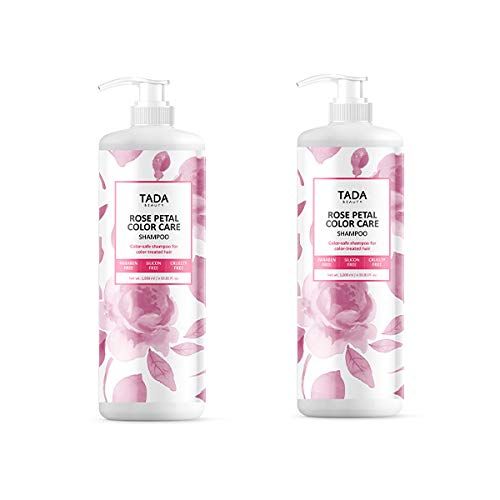 TADA BEAUTY Shampoo Shampoo for Color Treated Hair and Sensitive Scalp 1000ml (Rose - Color Care, 2PK (33.81 fl ozea))