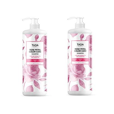 TADA BEAUTY Shampoo Shampoo for Color Treated Hair and Sensitive Scalp 1000ml (Rose - Color Care, 2PK (33.81 fl ozea))
