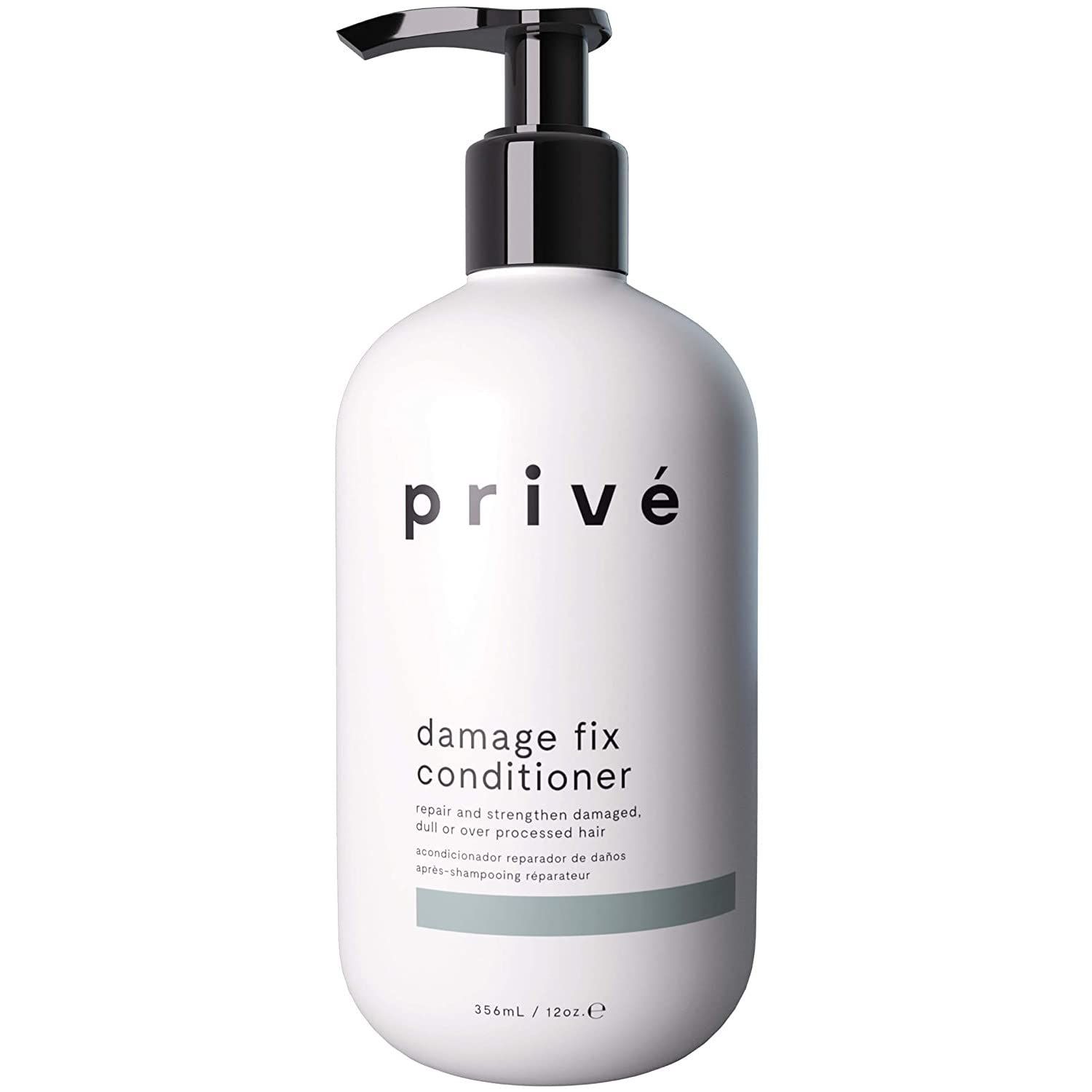 Prive Damage Fix Conditioner Repair and Strengthen Damaged, Dull or Over Processed Hair from Within - Natural Ingredients Vegan Cruelty-Free Color-Safe for Dry Hair