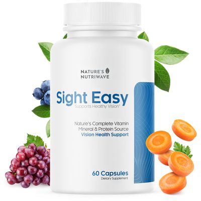 SIGHT EASY - Eye Vitamins Mineral Supplements with Lutein Zeaxanthin, Vitamin C, Vitamin E, Zinc and Bilberry for Healthy Vision and Eye Function Support - 60 Capsules, 1 Month Supply