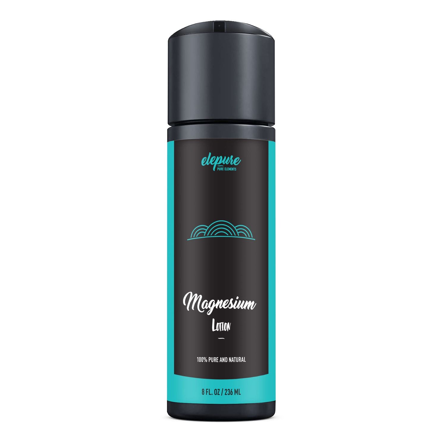 Natural Magnesium Lotion - Highest Potency - Over 1800 MGoz - 300 mgtsp - Not Water Based -elepure PURE elements - 8 oz