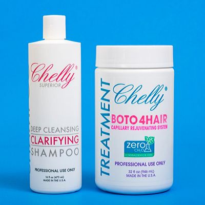 Combo Chelly Hair Treatment Capillary Rejuvenating System FORMALDEHYDE FREE 32 fl oz. Clarifying Shampoo 16 fl