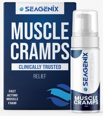 Seagenix Relief for Muscle Cramps Foam - Fast-Acting for Spasms and Leg Soreness - Magnesium Sulfate - Stop Prevent Cramps - All Natural Rehab Recovery - Legs, Calves, Neck, Back, Joint Pain Relief