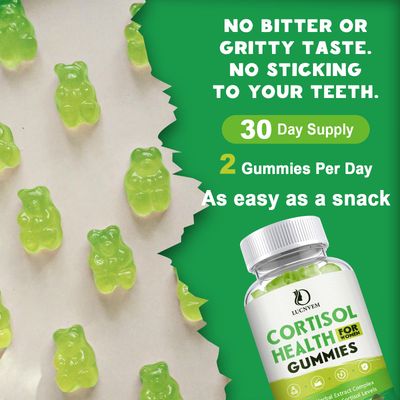 LUCNVEM Cortisol Supplements Gummies for Women, Magnesium Ashwagandha Rhodiola Rosea and L-theanine Complex for Women, Maintain Healthy Cortisol Levels - 30 Day Vegan Supply