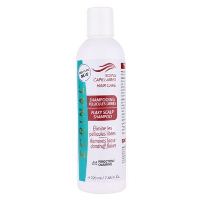 Ecrinal Flaky Scalp Shampoo 220ml - Eliminates Loose Dandruff - with Piroctone Olamine D-Panthenol - Sulfate Paraben Free, Gentle on Sensitive Scalps