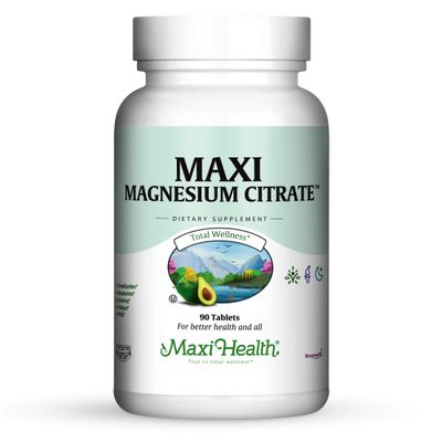 Maxi Health Maxi Magnesium Citrate Supplement, 90 Count (MCT)