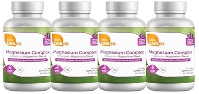 Zahler Magnesium Complex Synergistic Magnesium Blend, Supports Bone, Heart, Nerve and Muscle Health, 240 Capsules.