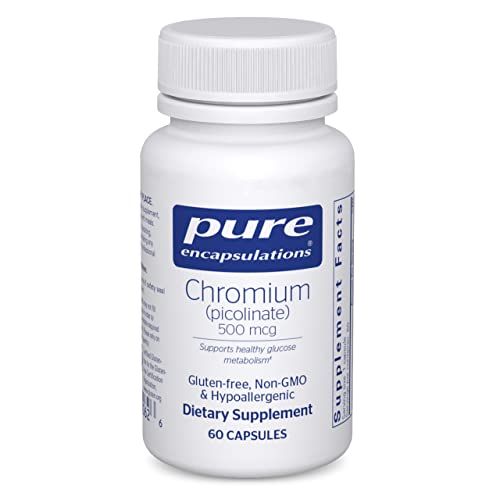 Pure Encapsulations Chromium (Picolinate) 500 mcg - for Lipid Carbohydrate Metabolism - Mineral Supplement - Superior Absorption Chromium Supplement - Vegan Gluten Free - 60 Capsules