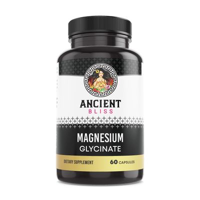 Ancient Bliss Magnesium Glycinate for Muscles Nerves, Digestive Immune Support Supplement, Magnesium Supplement for Women Men (60 Capsules)