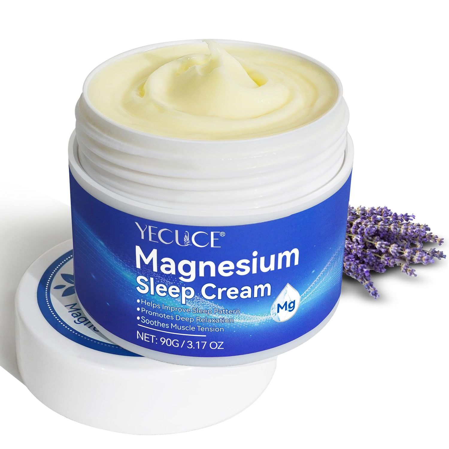 Magnesium Cream for Feet, Magnesium Oil for Feet, Magnesium Lotion, Magnesium Cream 3.17 OZ, Topical Magnesium, Soothes Muscle Tension, High Concentration Genuine Zechstein Topical Magnesium Chloride