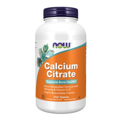 NOW Foods Supplements, Calcium Citrate with Vitamin D, Magnesium, Zinc, Copper, and Manganese, 250 Tablets