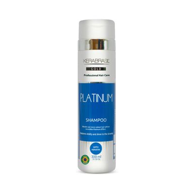 Kerabrasil Platinum Blonde Enhancing Shampoo 300ml - Keratin-Rich Formula for Brightness Strength Enhances Blonde Tones for Radiant Platinum Shine Suitable for All Shades, Long-Lasting Use