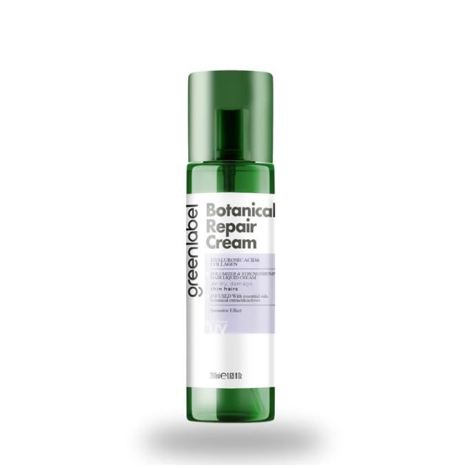 GreenLabel Liquid Hair Cream Collagen Hyaluronic Acid Protective And Repairing Against Uv Rays 200 ml