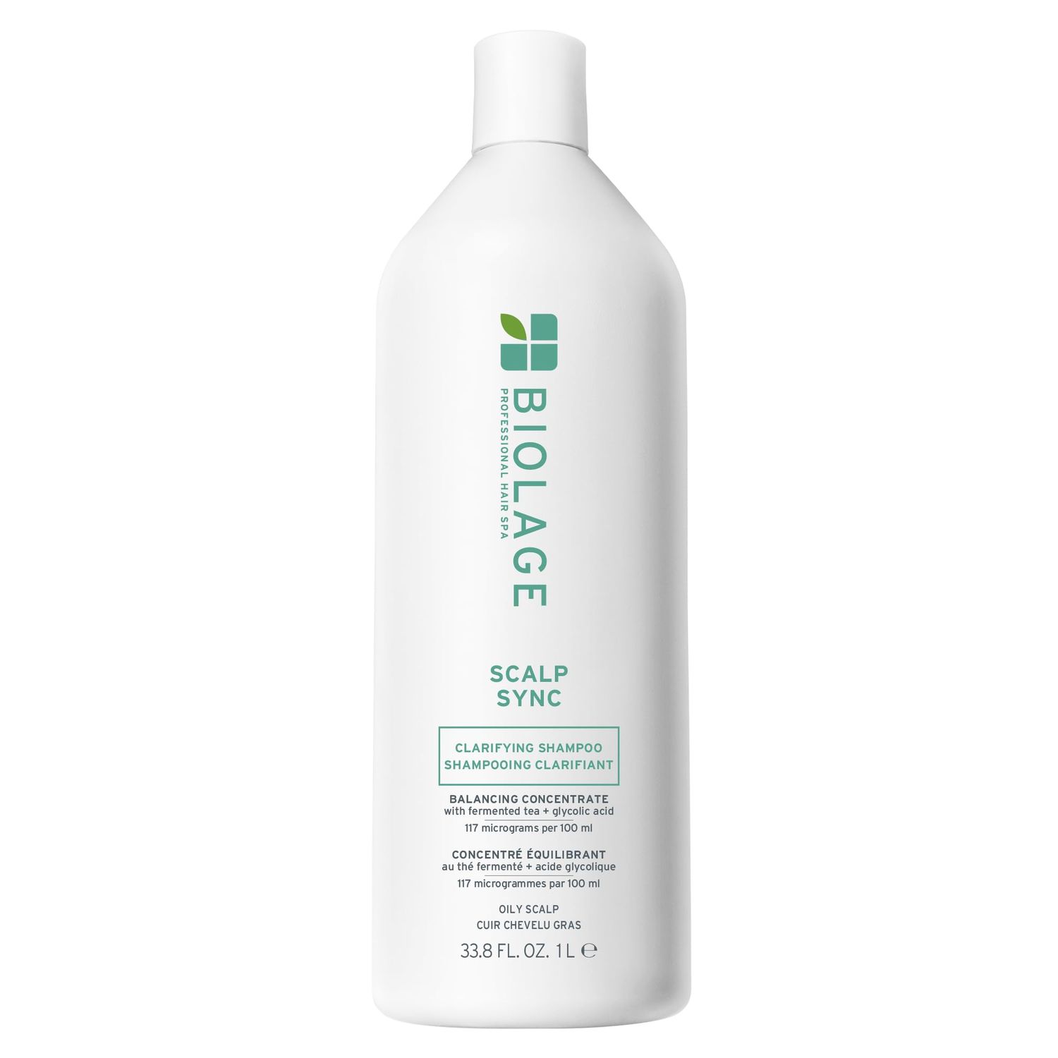 Biolage Scalp Sync Clarifying Shampoo - Residue Buildup Remover, For Oily Scalp, Fermented Tea Glycolic Acid, Vegan Paraben-Free