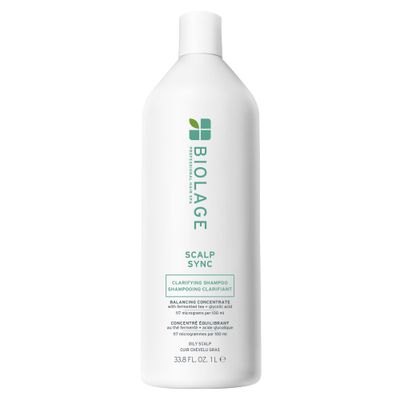 Biolage Scalp Sync Clarifying Shampoo - Residue Buildup Remover, For Oily Scalp, Fermented Tea Glycolic Acid, Vegan Paraben-Free