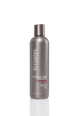 Scruples Platinum Shine Shampoo - Purple Toning Shampoo for Extending and Enhancing Blonde Hair - Cools Down Brassiness, Yellow Orange Hues - Moisturizing Violet Shampoo for All Hair Types (8.5 oz)