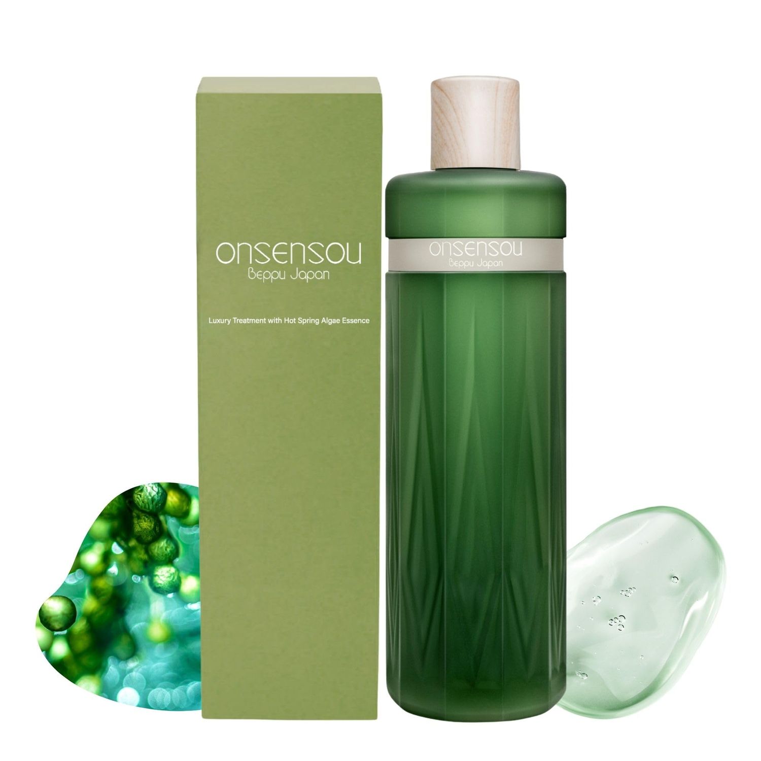 ONSENSOU Sulfate Free Clarifying Shampoo with Hot Spring Yeast Green Algae for Men Women, Hair Shampoo for Dry Scalp Hair from Japan, herbal essences for Mens Shampoo, Mild, 10.1 Fl Oz
