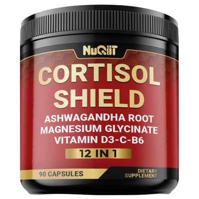 NUQIIT 12in1 Cortisol Shield - Ashwagandha and Magnesium 10 More - 90 Capsules