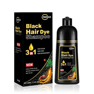 CSFDXD Black Hair Color Shampoo for Gray Coverage - New Upgrade 3-in-1 Herbal Long-Lasting Formula for Women Men