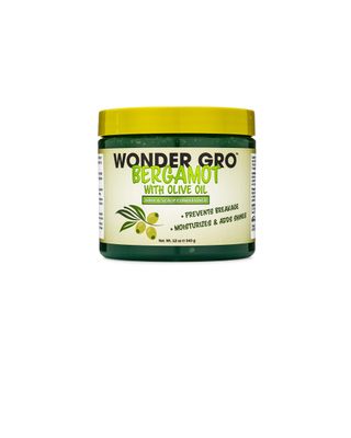 Bergamot with Olive Oil Hair Grease Styling Conditioner, 12 fl oz - Prevents Breakage - Moisturizes Adds Shine by Wonder Gro
