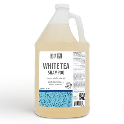 MODA Shampoo - Moisturizing Shampoo for All Hair Types, White Tea - 128Oz, Professional - Deeply Cleanses and Conditions, Strengthens, Restores and Shine your Hair