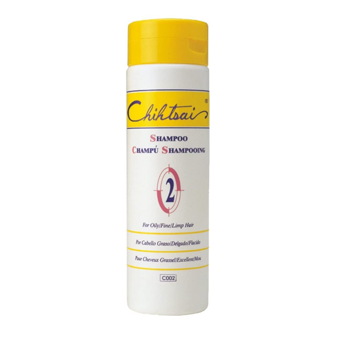 Chihtsai No.2 Shampoo for OilyFineLimp Hair (8.3oz250ml) - Remove excess sebum impurities, Balance oil secretion, Adds volume without weight
