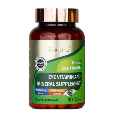 zooone- 90pcs Lutein Eye Vitamins Supplement for Macular Health and Dry Eye, Contains Lutein, Zinc, Vitamins CE Zeaxanthin to Support Eye Health