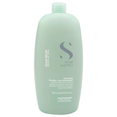 Alfaparf Milano Semi Di Lino Scalp Relief Shampoo for Sensitive Skin - Sulfate Free, Color Safe, Daily Use for Dry, Itchy Scalp - Soothing Hair Care (33.8 oz 1000 ml)